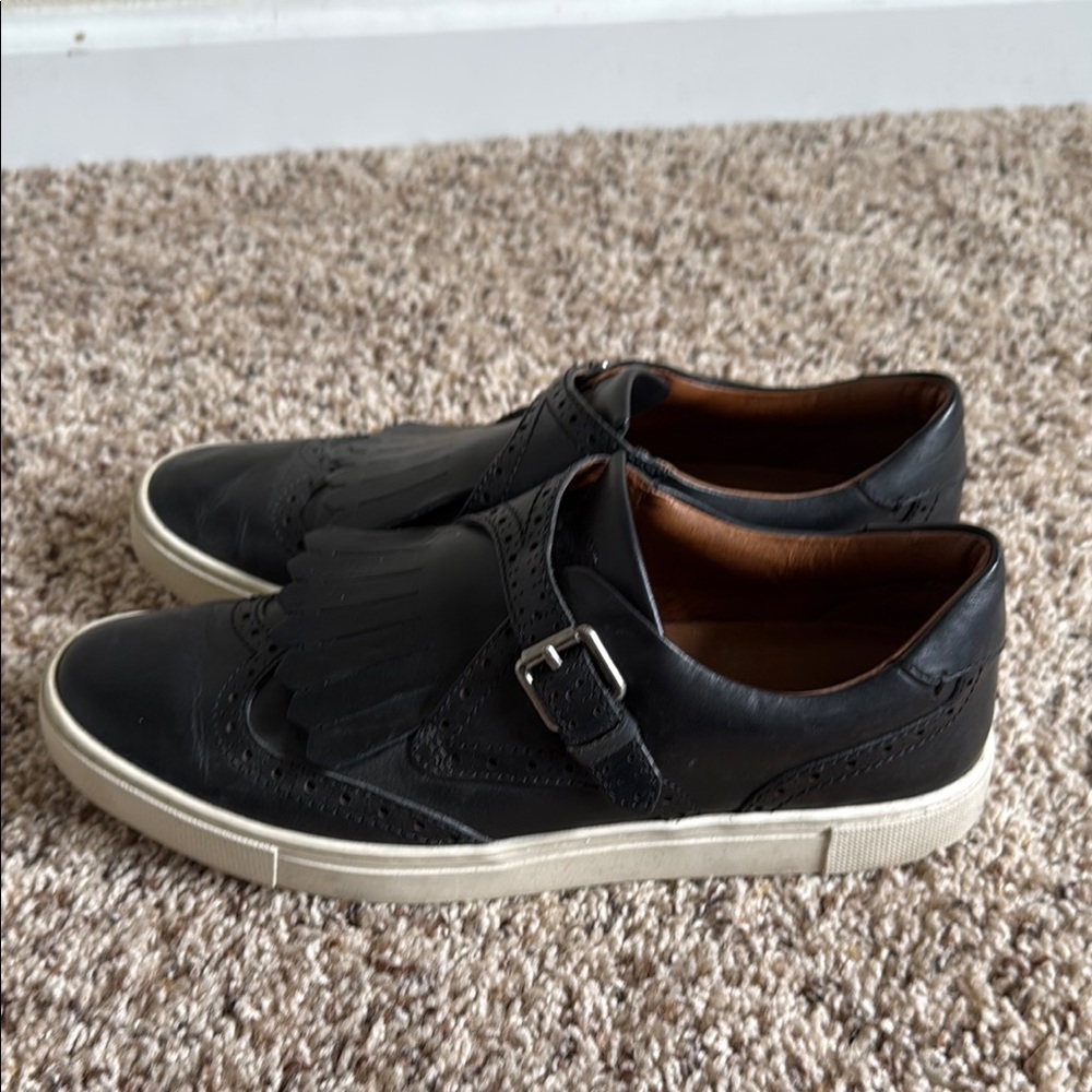Frye Black Leather Kiltie Loafers - Picture 4 of 8
